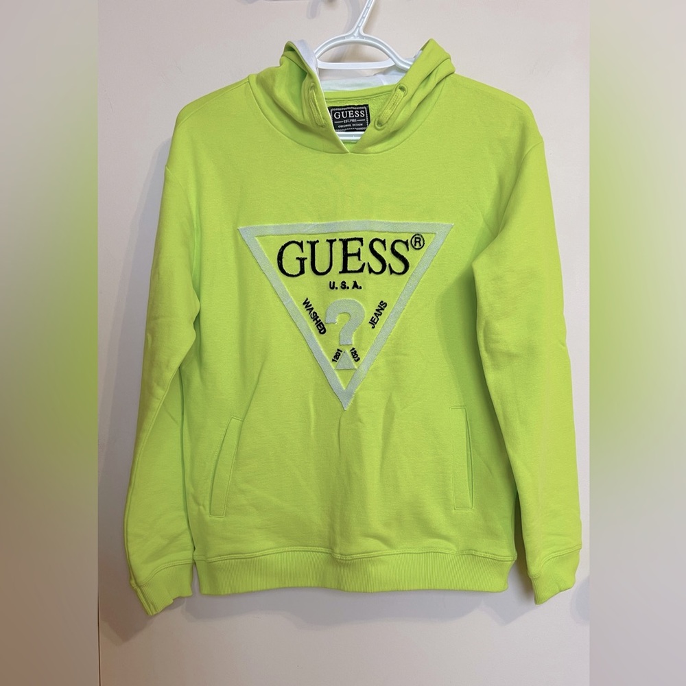 GUESS Triangle Logo Hooded Jacket, size 12 women, girls. New with tags